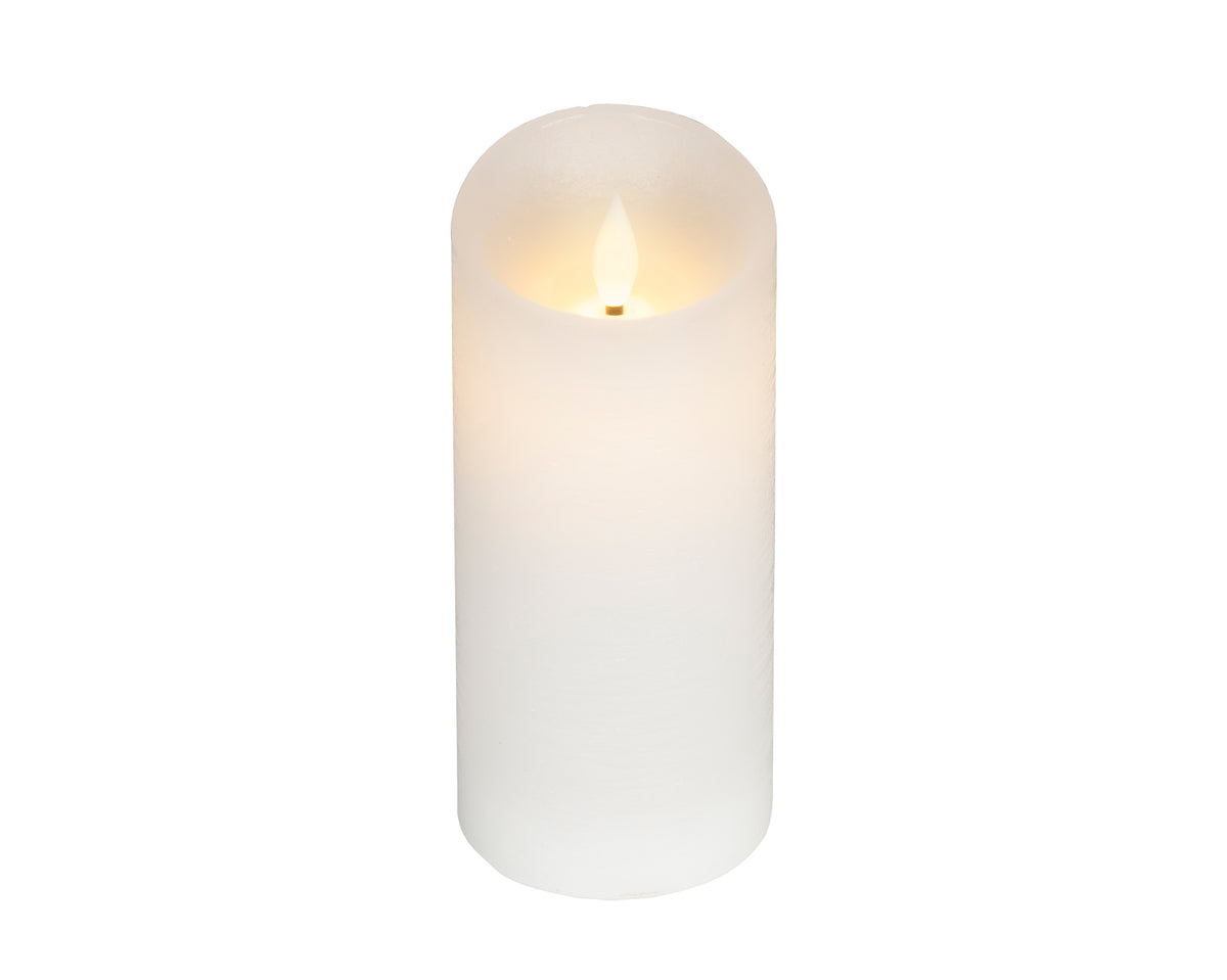 LED Kerze aus Wachs mit Flacer Effek