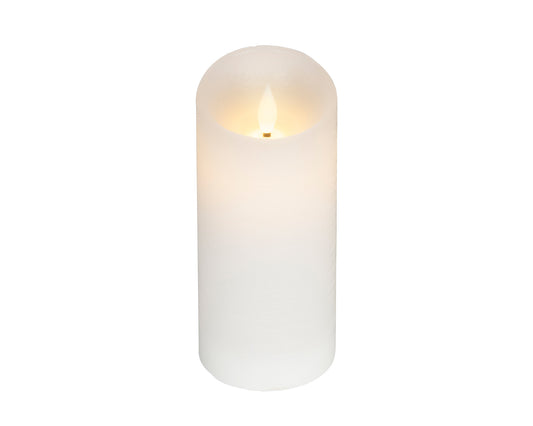 LED Kerze aus Wachs mit Flacer Effek