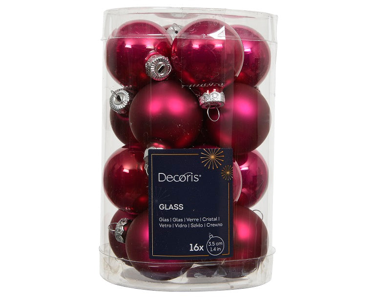 Christbaum Kugel Mix D3,5cm, Ve. 16 Stk