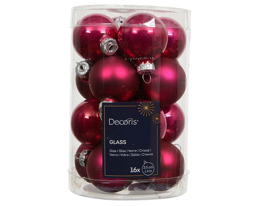 Christbaum Kugel Mix D3,5cm, Ve. 16 Stk