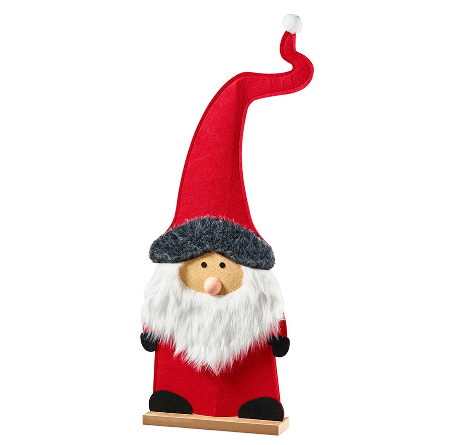 Santa aus Filz auf Holzstand 36x7x83cm (#200431000)