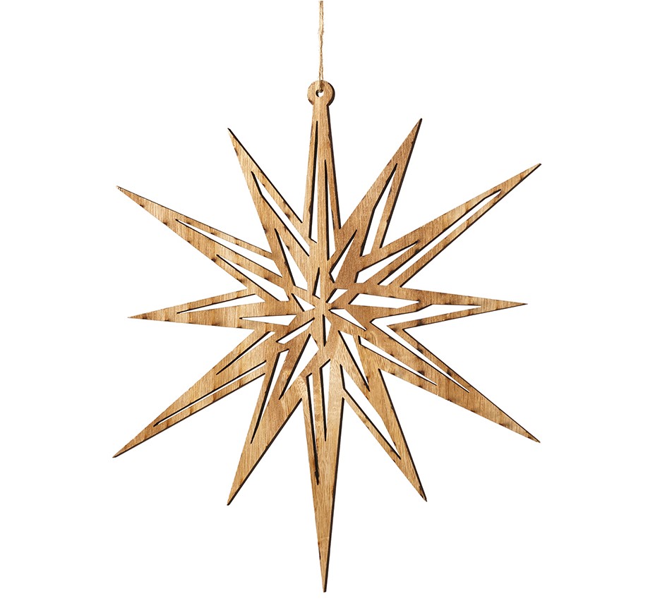 Stern aus Holz zum Hängen 38 x 33kcm (#131689000)