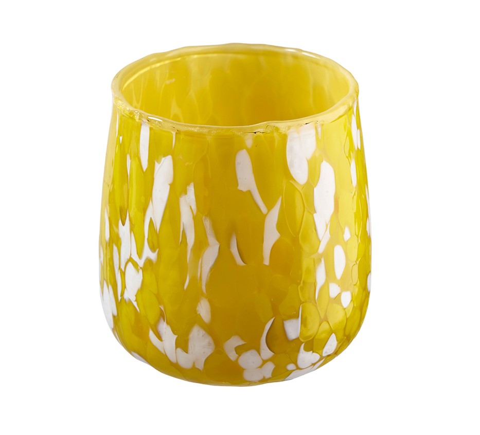 Teelichtglas gepunktet D10cm, Ve. 2 Stk (#120723016)