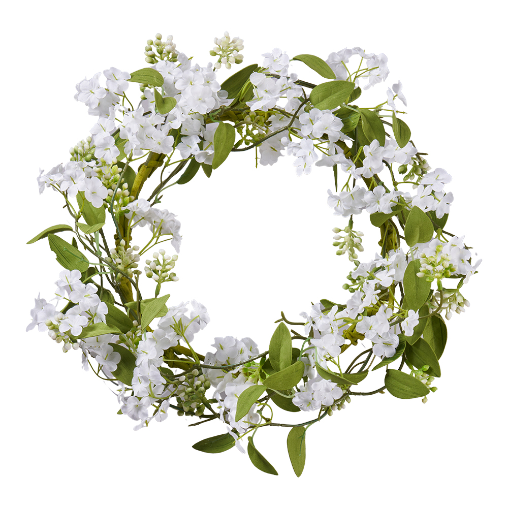Blütenkranz D45cm, grün / weiß, Ve. 1 St (#181658044)