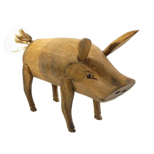Schwein aus Holz,  17 x 13cm, 1 Stück (#130826000)