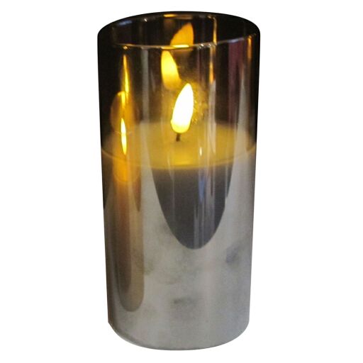 LED Kerze im Glas Ø 7,5cm Höhe 15cm (#100465023)